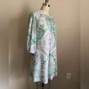 Eva Mendes for New York and Company Purple Green Mandala Print Dress Size M